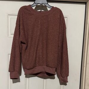 Elegant Mauve Women's Crew Neck Sweater